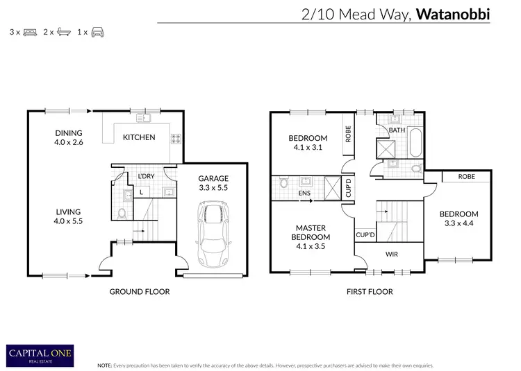 Floorplan of Homely townhouse listing, 2/10 Mead Way, Watanobbi NSW 2259