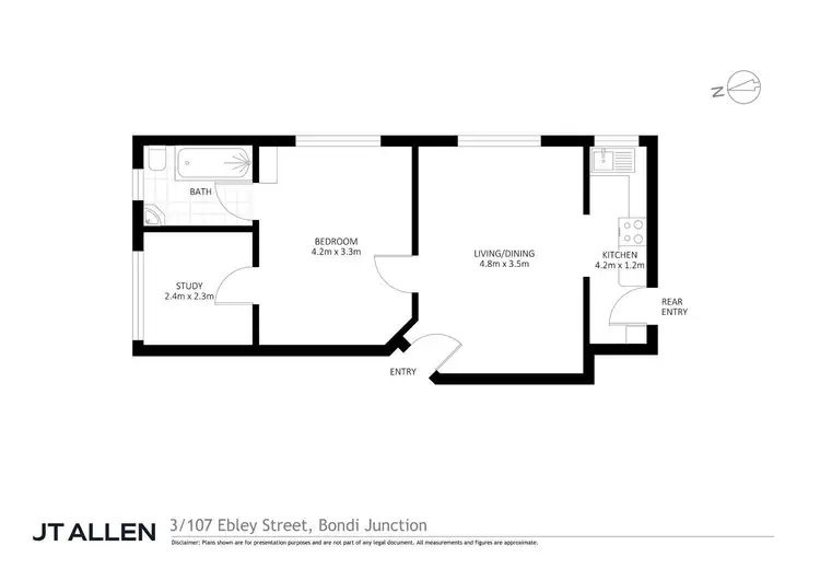 Floorplan of Homely apartment listing, 3/107 Ebley Street, Bondi Junction NSW 2022
