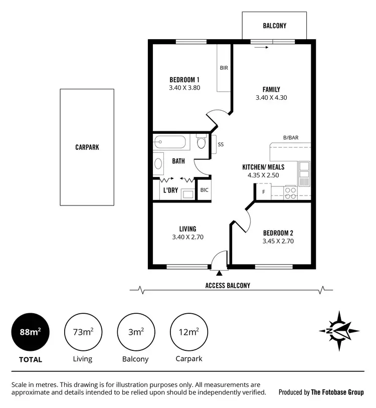 Floorplan of Homely unit listing, 12/81 Carrington Street, Adelaide SA 5000