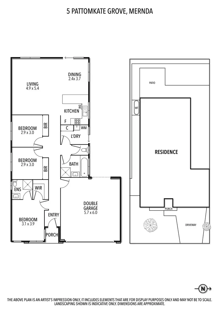 Floorplan of Homely house listing, 5 Pattomkate Grove, Mernda VIC 3754