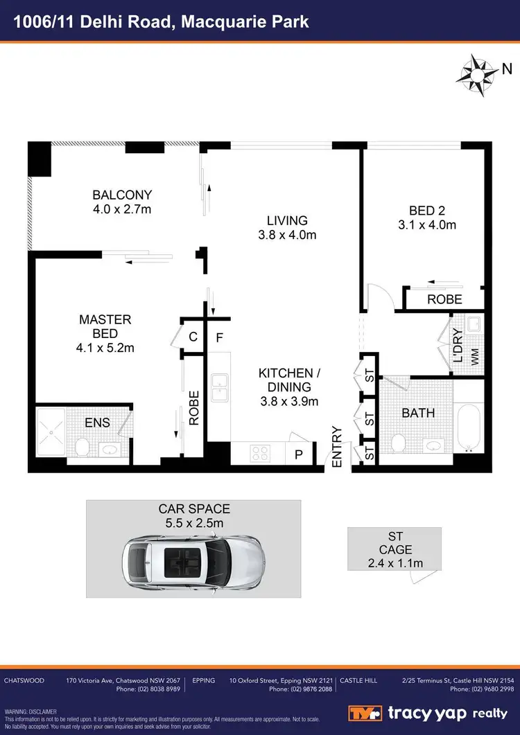 Floorplan of Homely apartment listing, 1006/11 Delhi Road, North Ryde NSW 2113