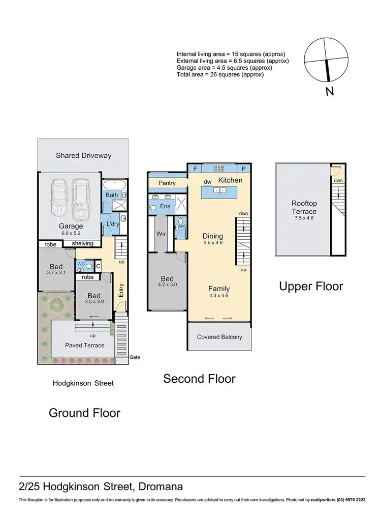 Floorplan of Homely townhouse listing, 2/25 Hodgkinson Street, Dromana VIC 3936