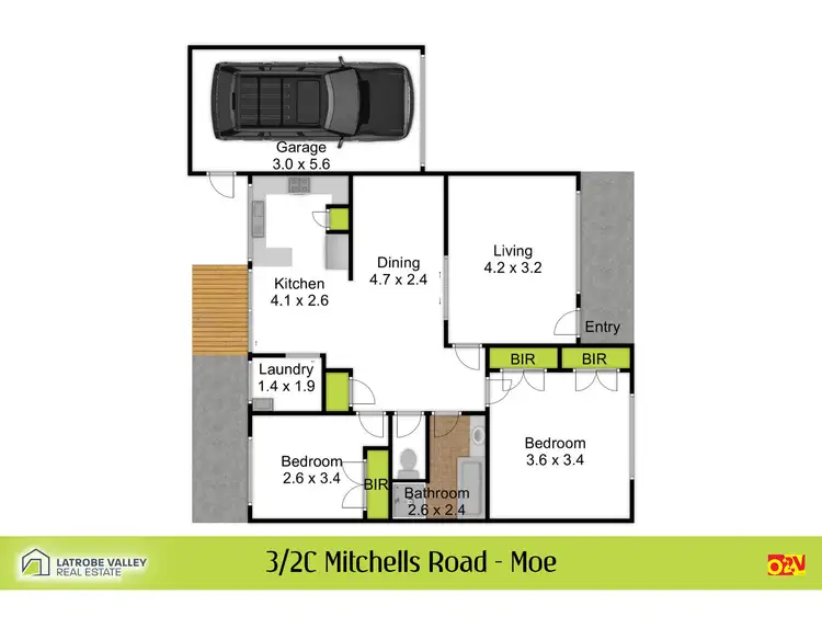 Floorplan of Homely unit listing, 3/2C Mitchells Road, Moe VIC 3825
