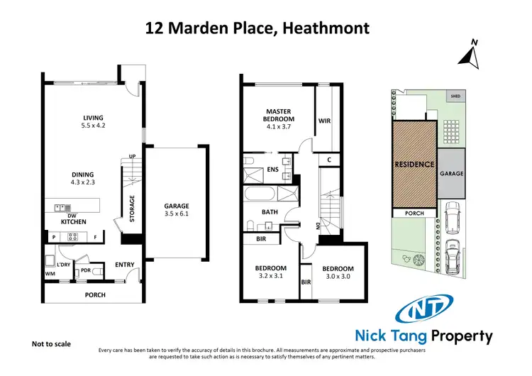 Floorplan of Homely townhouse listing, 12 Marden Place, Heathmont VIC 3135