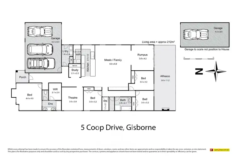 Floorplan of Homely house listing, 5 Coop Drive, Gisborne VIC 3437