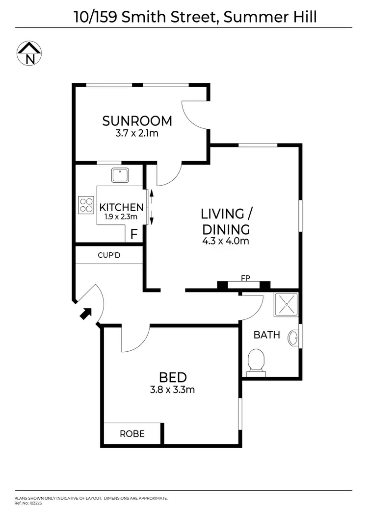 Floorplan of Homely apartment listing, 10/159 Smith Street, Summer Hill NSW 2130
