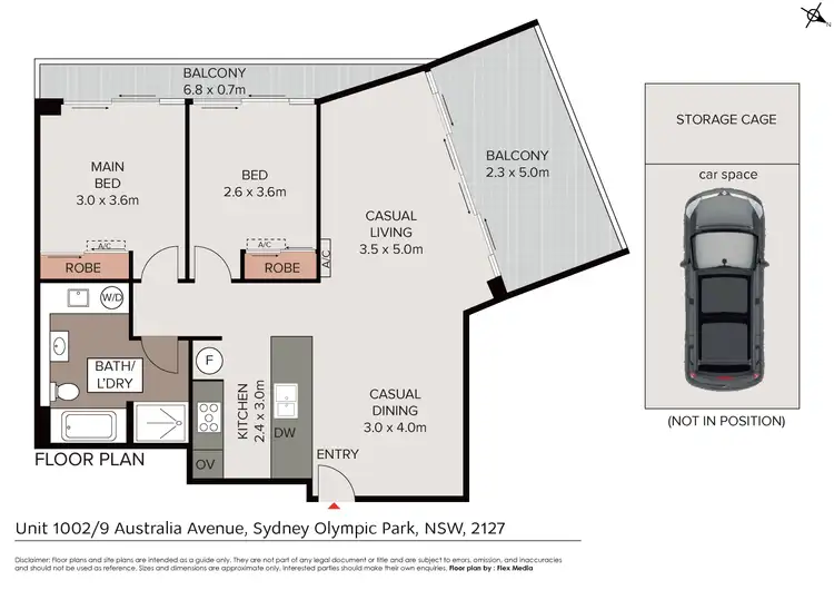 Floorplan of Homely apartment listing, Level 10/9 Australia Avenue, Sydney Olympic Park NSW 2127