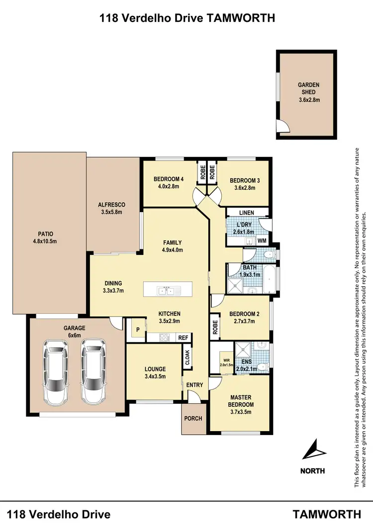Floorplan of Homely house listing, 118 Verdelho Drive, Tamworth NSW 2340
