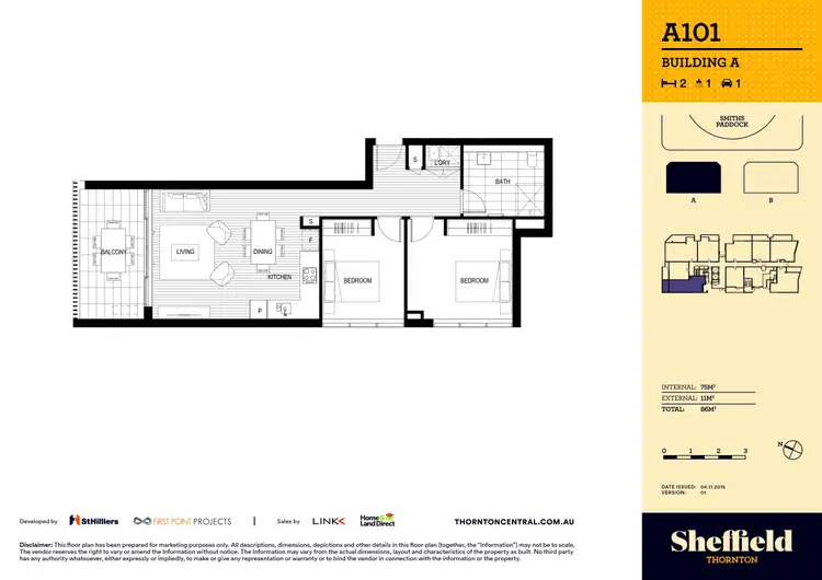 Floorplan of Homely apartment listing, 101/8 Aviators Way, Penrith NSW 2750