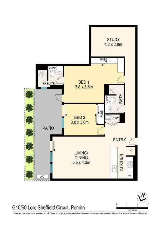 Floorplan of Homely apartment listing, 10/60 Lord Sheffield Circuit, Penrith NSW 2750