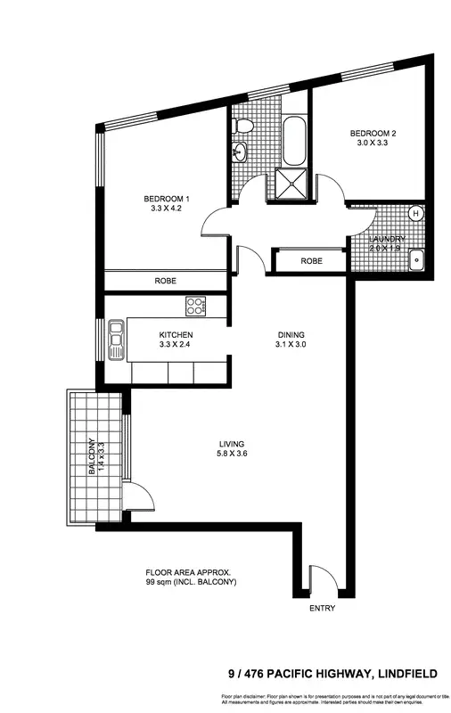 Floorplan of Homely house listing, 9/476 Pacific Highway Highway, Lindfield NSW 2070