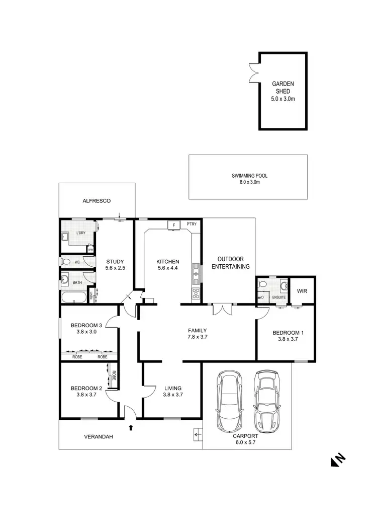 Floorplan of Homely house listing, 4 Wilkie Street, Bendigo VIC 3550