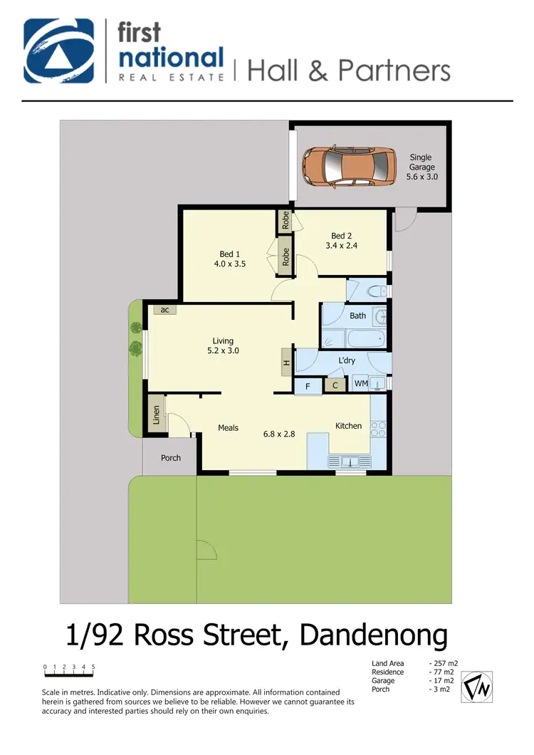 Floorplan of Homely unit listing, 1/92 Ross Street, Dandenong VIC 3175