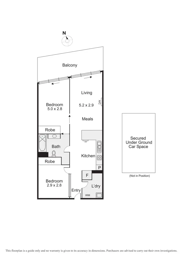Floorplan of Homely apartment listing, 508/54 Nott Street, Port Melbourne VIC 3207