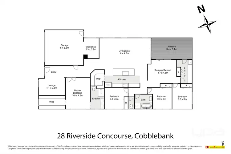 Floorplan of Homely house listing, 28 Riverside Concourse, Cobblebank VIC 3338