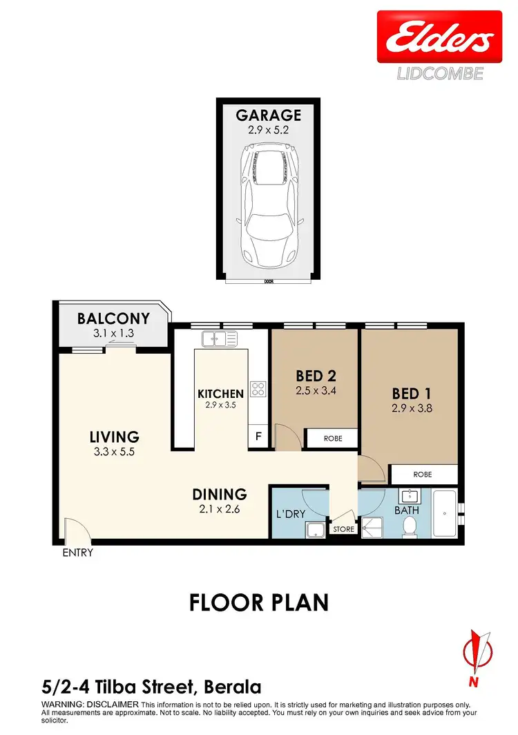 Floorplan of Homely apartment listing, 5/2-4 Tilba Street, Berala NSW 2141