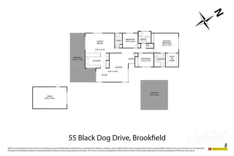Floorplan of Homely house listing, 55 Black Dog Drive, Brookfield VIC 3338