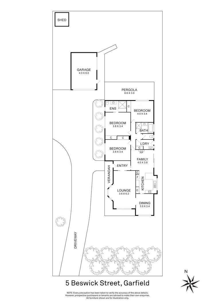 Floorplan of Homely house listing, 5 Beswick Street, Garfield VIC 3814