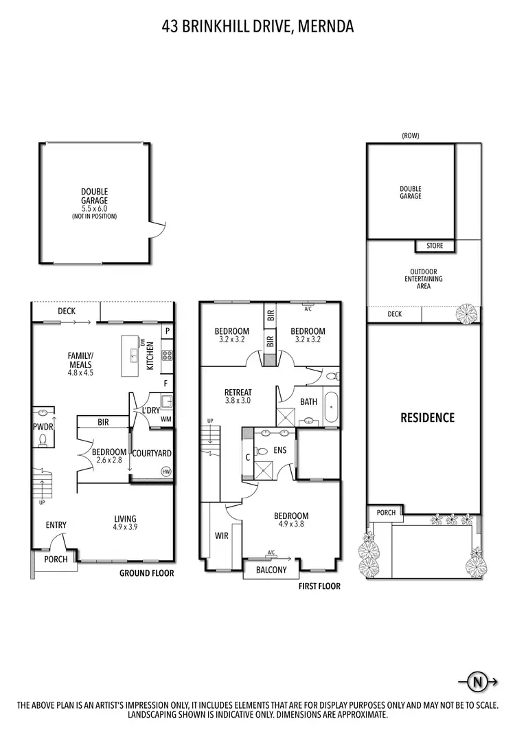 Floorplan of Homely townhouse listing, 43 Brinkhill Drive, Mernda VIC 3754