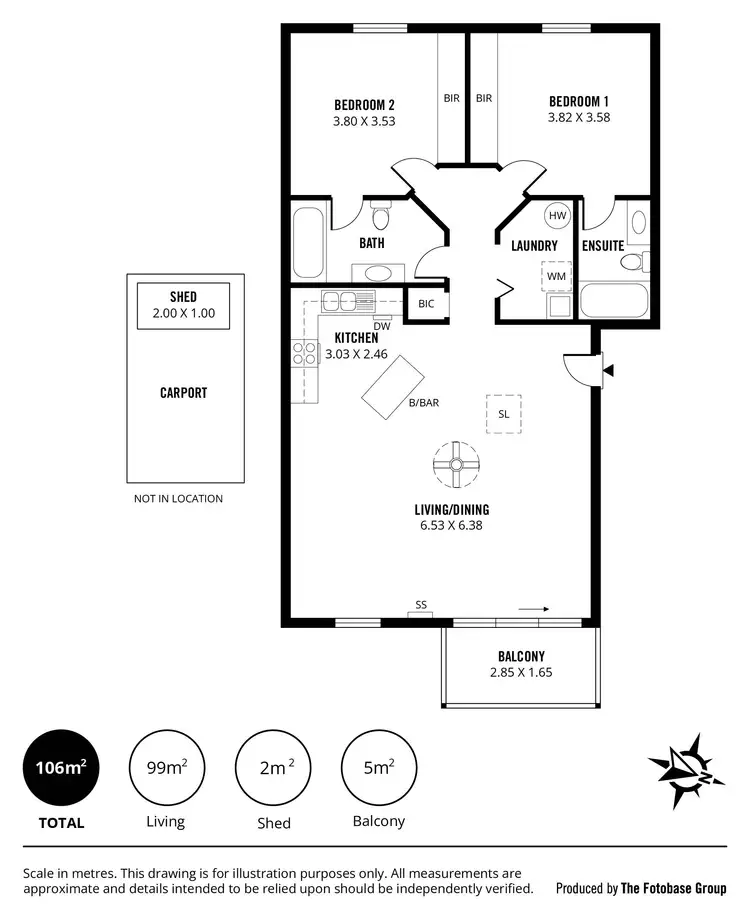 Floorplan of Homely unit listing, 6/355 Fullarton Road, Fullarton SA 5063