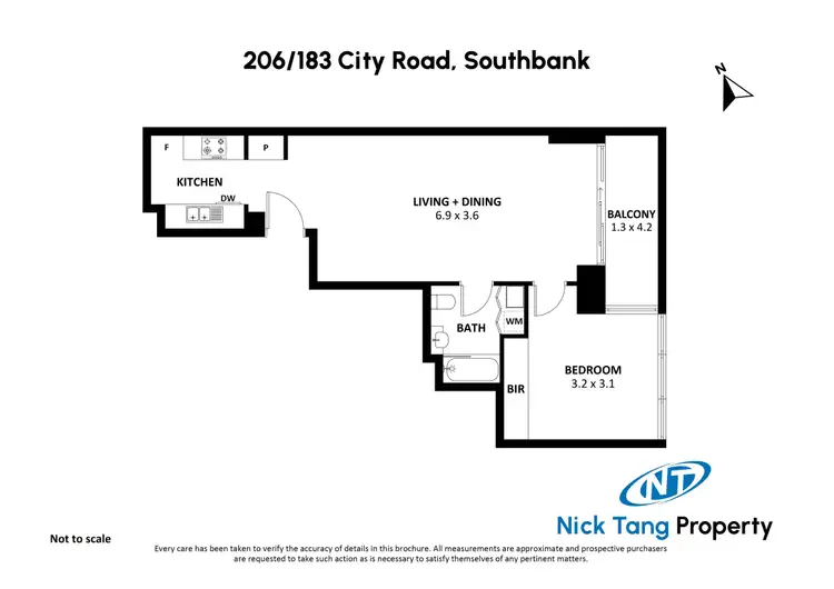 Floorplan of Homely apartment listing, 206/183 City Road, Southbank VIC 3006