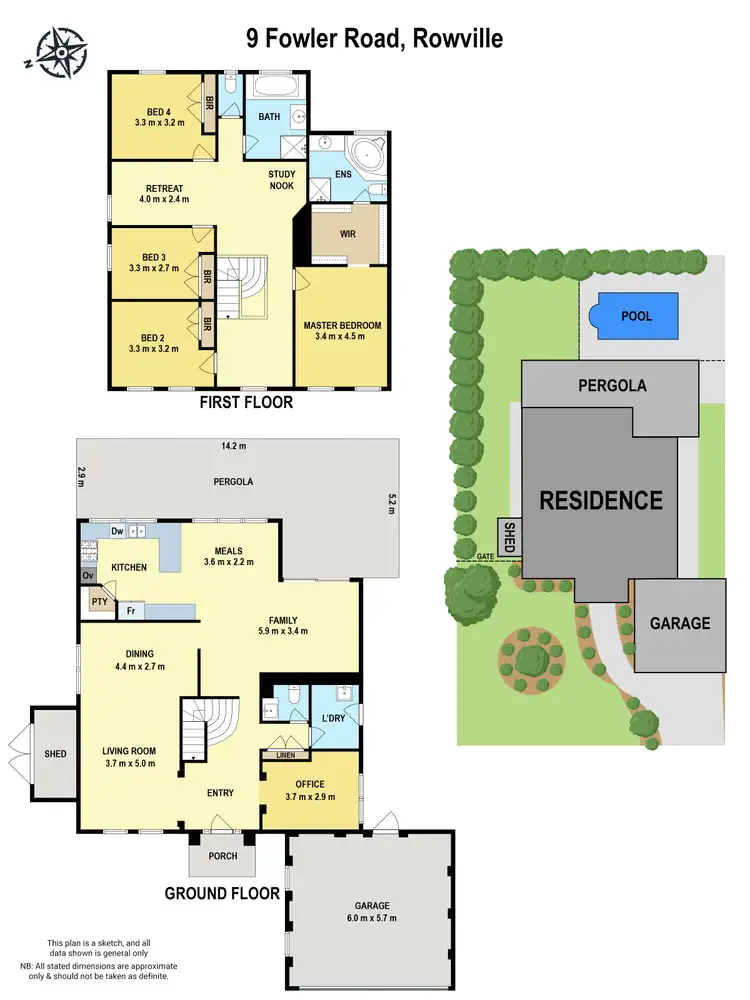 Floorplan of Homely house listing, 9 Fowler Road, Rowville VIC 3178