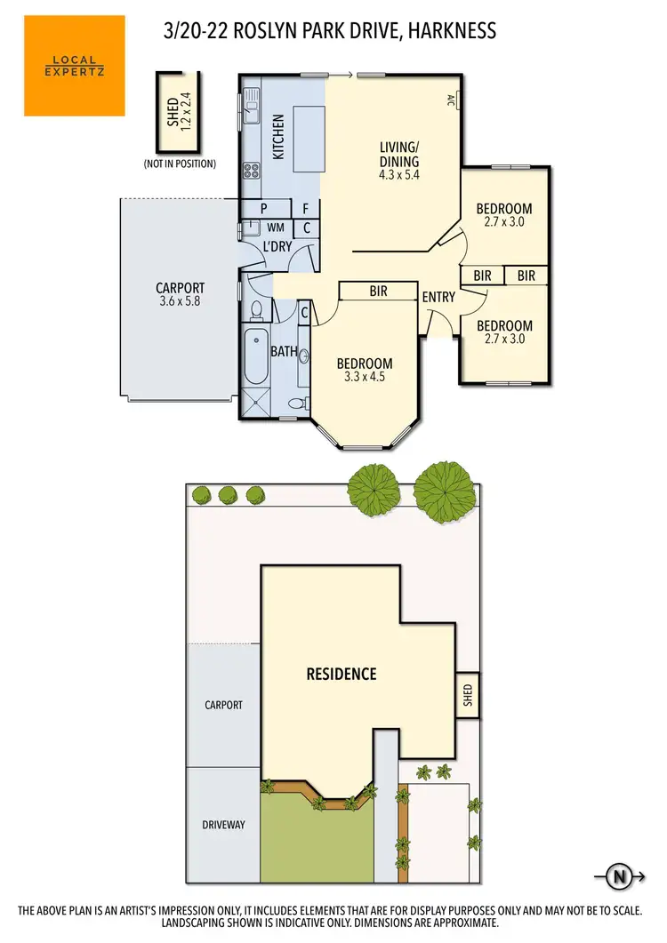 Floorplan of Homely house listing, 3/20-22 Roslyn Park Drive, Harkness VIC 3337