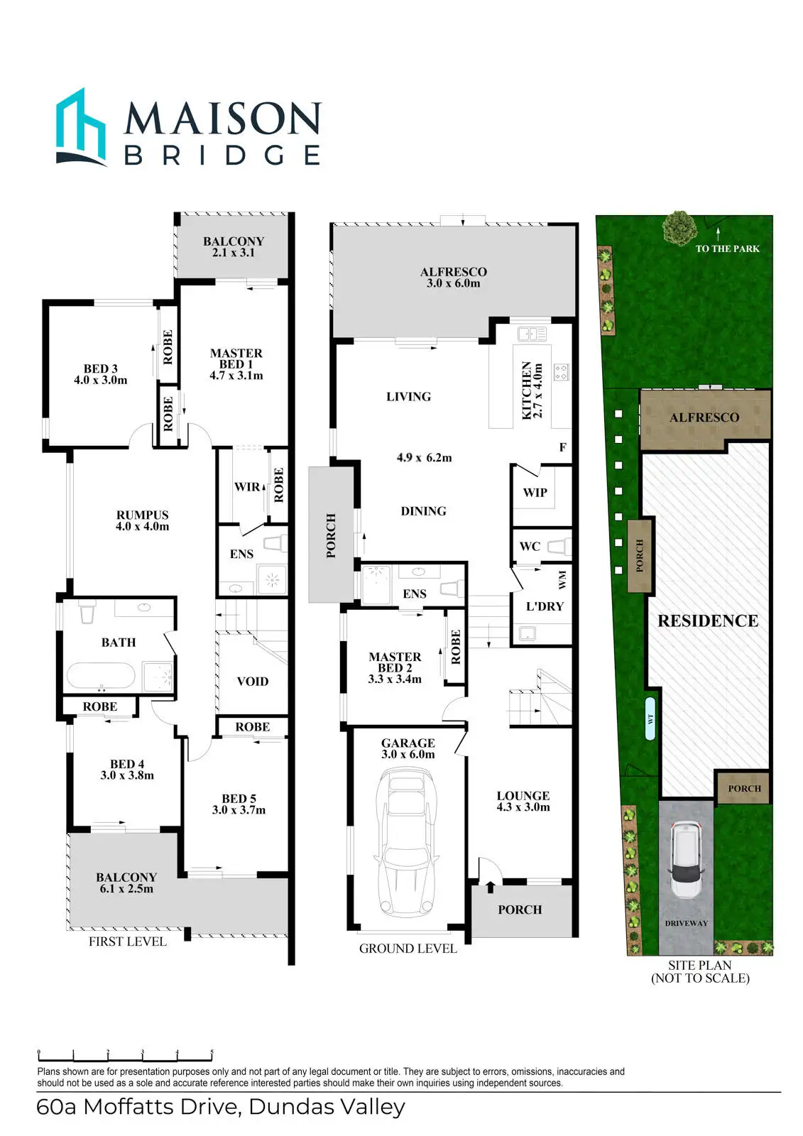 Floorplan of Homely semi-detached listing, 60A Moffatts Drive, Dundas Valley NSW 2117