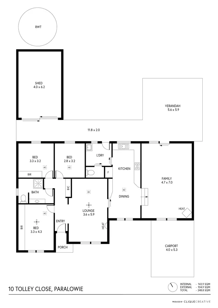 Floorplan of Homely house listing, 10 Tolley Close, Paralowie SA 5108