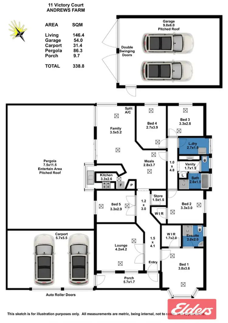 Floorplan of Homely house listing, 11 Victory Court, Andrews Farm SA 5114