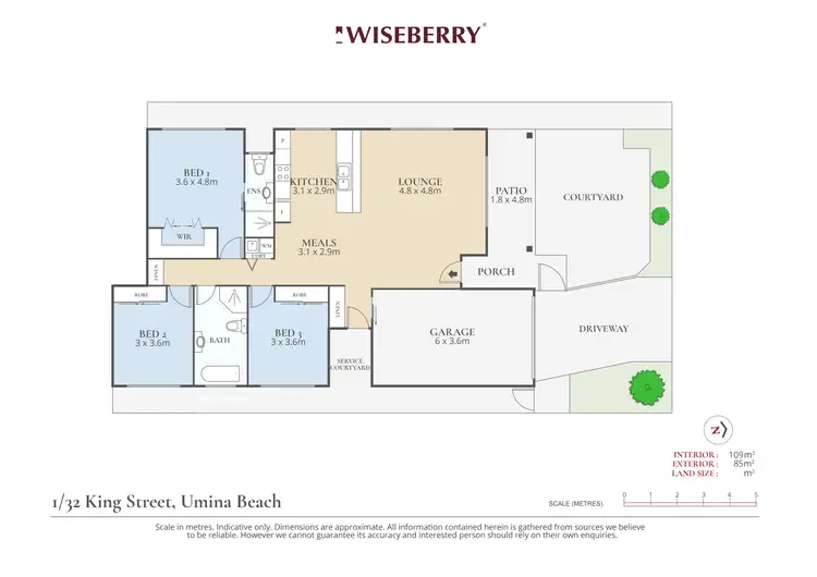 Floorplan of Homely villa listing, 1/32 King Street, Umina Beach NSW 2257