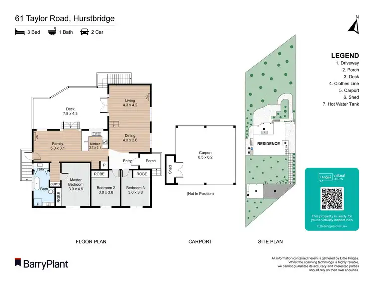 Floorplan of Homely house listing, 61 Taylor Road, Hurstbridge VIC 3099