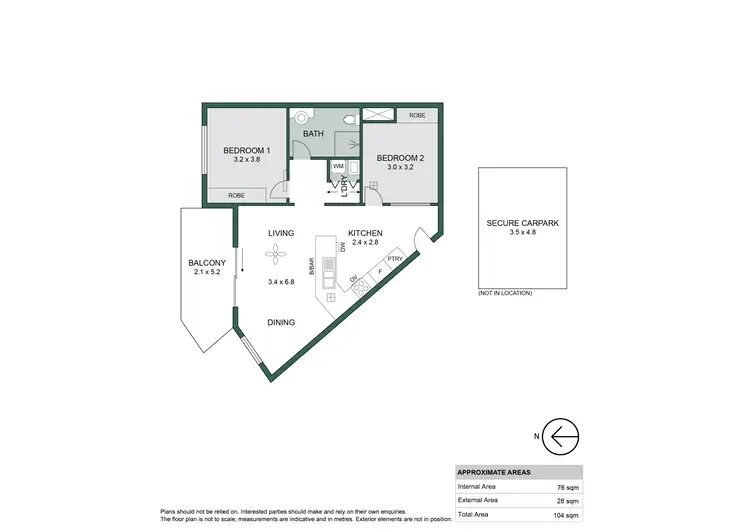 Floorplan of Homely apartment listing, 205/16 Mann Drive, Brompton SA 5007