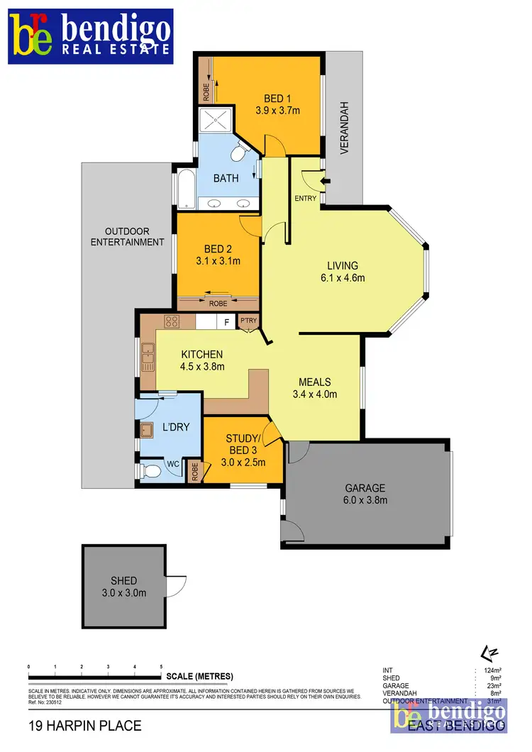 Floorplan of Homely house listing, 19 Harpin Place, East Bendigo VIC 3550