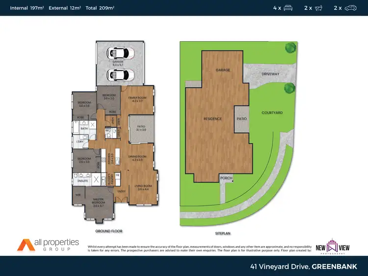 Floorplan of Homely house listing, 41 Vineyard Drive, Greenbank QLD 4124