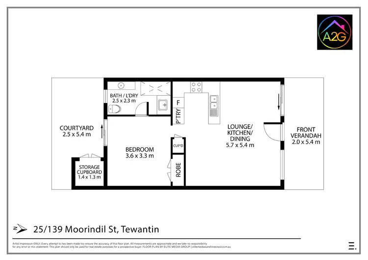 Floorplan of Homely unit listing, 25/139 Moorindil Street, Tewantin QLD 4565