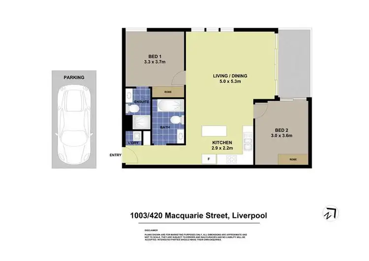 Floorplan of Homely apartment listing, 1003/420 Macquarie Street, Liverpool NSW 2170