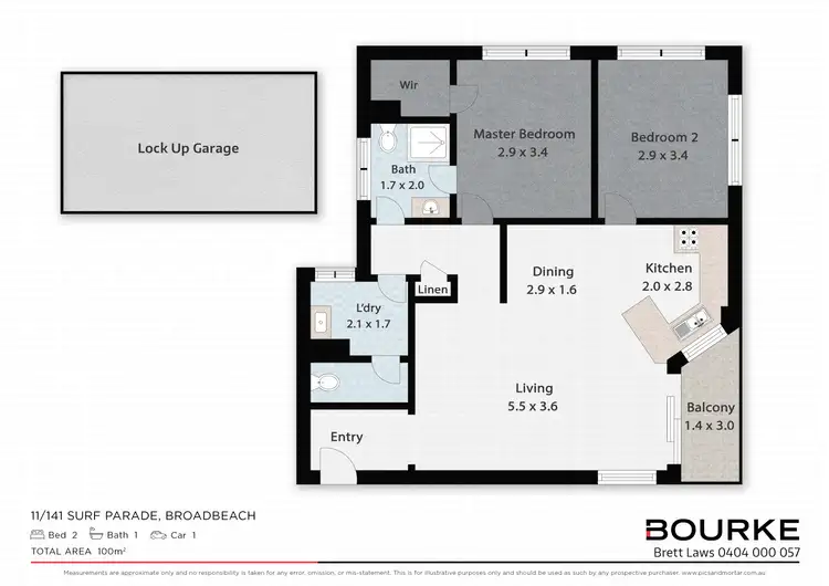Floorplan of Homely unit listing, 11/141 Surf Parade, Broadbeach QLD 4218