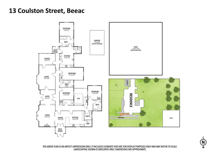 Floorplan of Homely house listing, 13 Coulston Street, Beeac VIC 3251