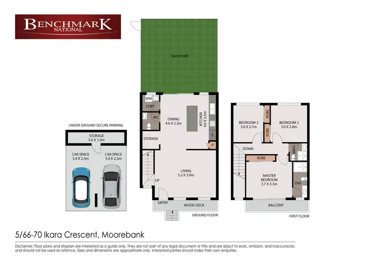 Floorplan of Homely townhouse listing, 5/66-70 Ikara Crescent, Moorebank NSW 2170