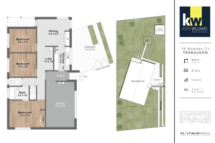 Floorplan of Homely house listing, 14 Bowden Court, Traralgon VIC 3844