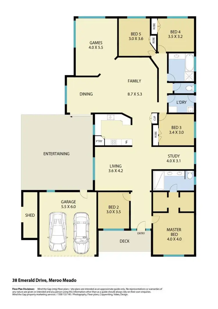 Floorplan of Homely house listing, 38 Emerald Drive, Meroo Meadow NSW 2540