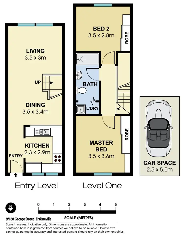 Floorplan of Homely apartment listing, 9/168 George Street, Erskineville NSW 2043