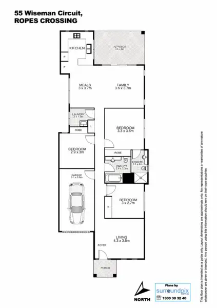 Floorplan of Homely house listing, 55 Wiseman Circuit, Ropes Crossing NSW 2760