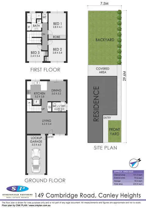Floorplan of Homely semi-detached listing, 149 Cambridge Street, Canley Heights NSW 2166