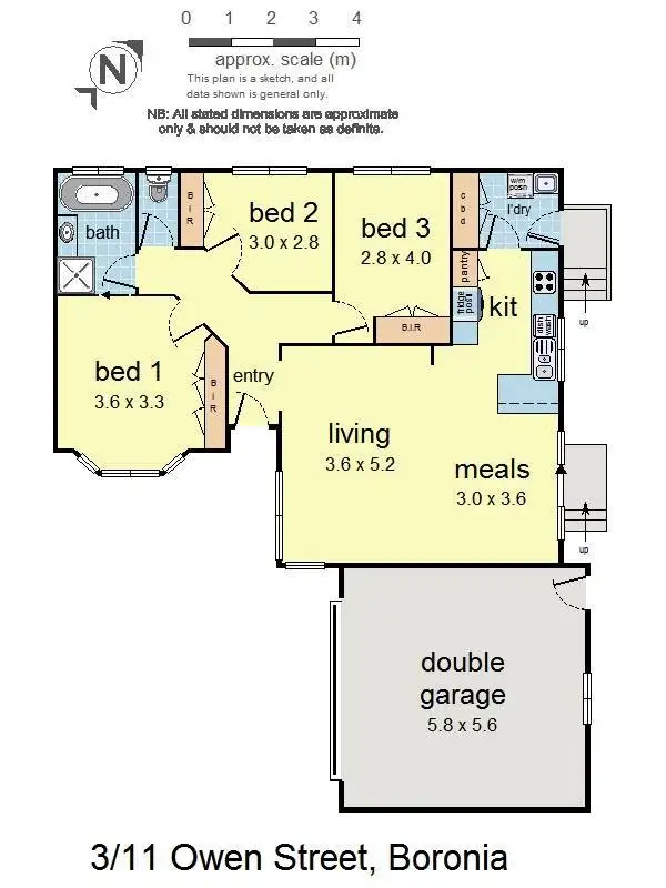 Floorplan of Homely unit listing, 3/11 Owen Street, Boronia VIC 3155