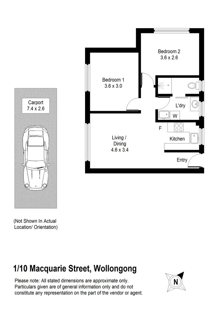 Floorplan of Homely unit listing, 1/10 Macquarie Street, Wollongong NSW 2500