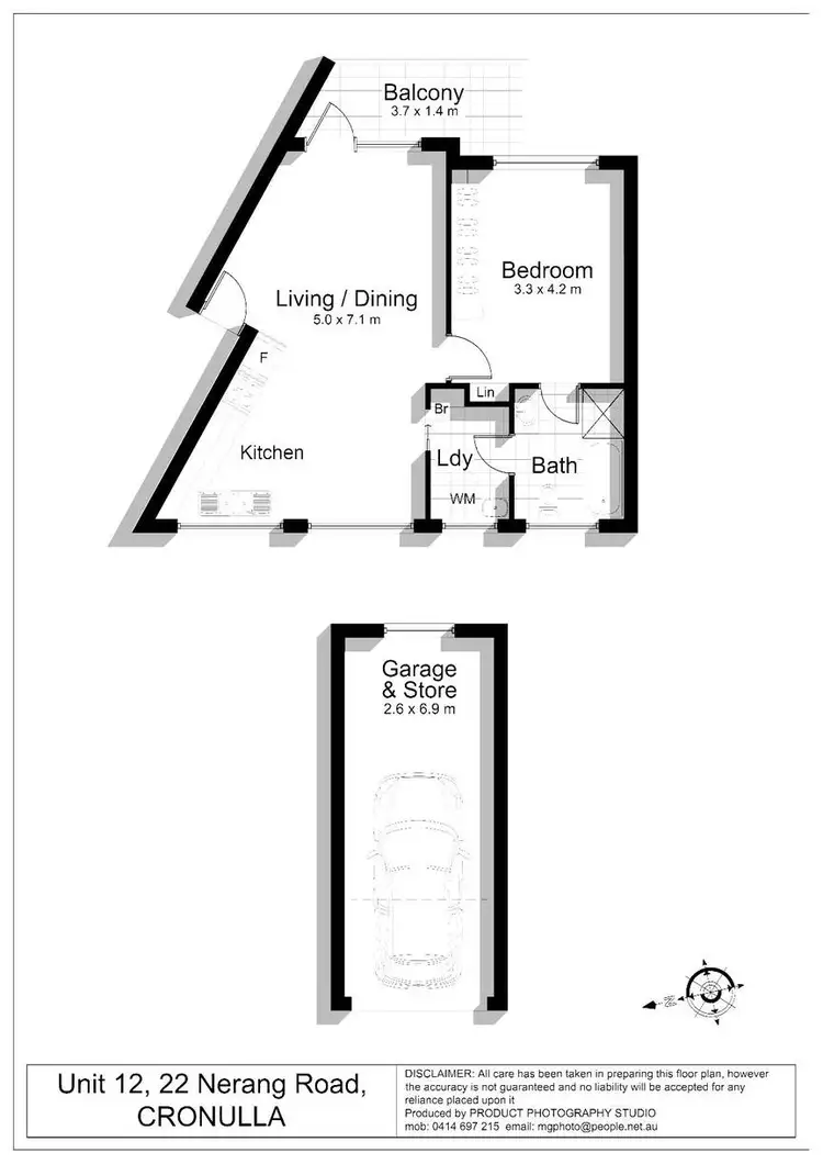 Floorplan of Homely unit listing, 12/22-24 Nerang Road, Cronulla NSW 2230