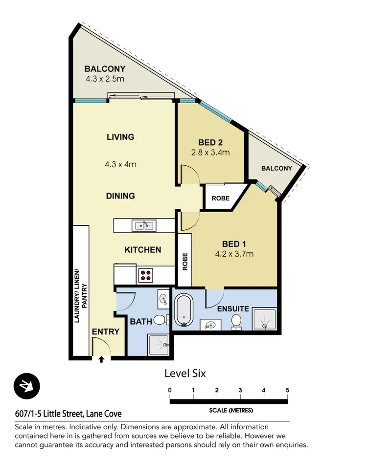 Floorplan of Homely apartment listing, 607/1-5 Little Street, Lane Cove NSW 2066