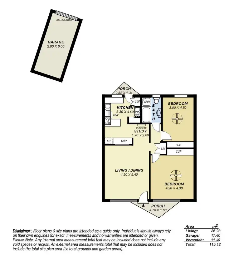 Floorplan of Homely unit listing, 2/22 Patawalonga Frontage, Glenelg North SA 5045